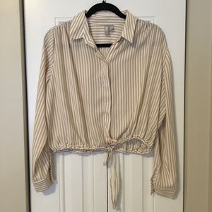 ASOS Striped Button Down Blouse